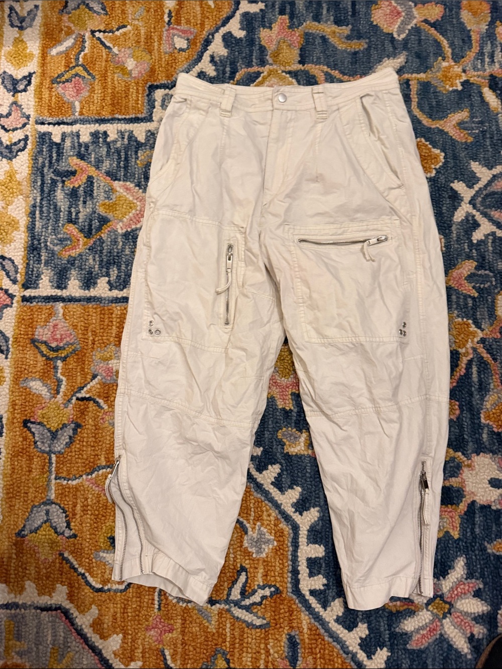 EUC Isabel marant cotton trousers with zippered details